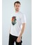 Unisex Slim Fit Kesim Aslan Dijital Baskılı Pamuklu Likralı Kısa Kol T-Shirt 3
