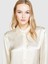 Sisley %100 Ipek Arkası Uzun Regular Fit Gömlek Kadın Bej Gömlek - 324P5Q6WLQ05E 2