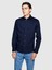 Slim Fit Esnek Koton Gömlek Erkek Lacivert Gömlek - 323A5CNX5QL19 4