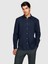 Sisley Keten Pamuk Karışımlı Slim Fit Gömlek Erkek Lacivert Gömlek - 324P59A2SQ03G 2