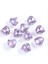 10 mm Kasalı Dikme Lila Cam Kalp Taş 10 Adet 1