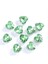 10 mm Kasalı Dikme Açık Yeşil Cam Kalp Taş 10 Adet 1