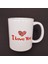 Büro Ev Ofis Hediyesi İçin I Love You Tema Baskılı Kupa Bardak 1