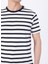 Bisiklet Yaka Çizgili Siyah - Beyaz Erkek T-Shirt M5SM-TST1405 4