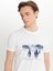 Bisiklet Yaka Baskılı Beyaz Erkek T-Shirt ACE091252393_BYZ 4