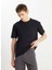 Bisiklet Yaka Siyah Erkek T-Shirt MW7NM203877001 Relaxed Fit Small 2