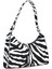 Kadın Zebra Desenli Baguette Çanta 195 2