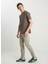 Bisiklet Yaka Haki Erkek T-Shirt W2510718801 Haki T-Shirt 2