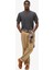 Bisiklet Yaka Gri Erkek T-Shirt M1012218A-04A_WORKWEAR Embossed Rel 1