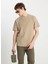 Bisiklet Yaka Bej Erkek T-Shirt W2510718614 Bej T-Shirt 2