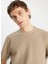 Bisiklet Yaka Bej Erkek T-Shirt W2510718614 Bej T-Shirt 4