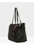 Siyah Kadın Renkli Püskül Detaylı Saten Tote Çanta M000008174 2