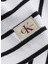 Halter Yaka Çizgili Beyaz Uzun Kadın Elbise J20J2252630K4 2