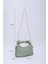 Mint Yeşil Shk24 Soft Deri Düğüm Detaylı Zincir Askılı El Ve Omuz Çantası U:14 E:22 G:8 Cm 2
