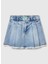 Normal Bel Regular Fit Açık Indigo Baskılı Midi Kız Çocuk Etek 4VJEC002F 1
