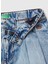 Normal Bel Regular Fit Açık Indigo Baskılı Midi Kız Çocuk Etek 4VJEC002F 2