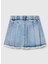 Normal Bel Regular Fit Açık Indigo Baskılı Midi Kız Çocuk Etek 4VJEC002F 3