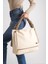 Kadın Krem Yumuşak Deri Omuz Çantası 1