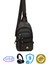 Unisex Siyah Su Geçirmez Usb Kulaklık Çıkışlı Omuz Çantası Çapraz Askılı Göğüs Çanta 2