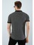 Erkek Slim Fit Kesim Enine Çizgili Y Yaka Pamuklu Likralı Yakalı Kısa Kol T-Shirt 5