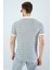 Erkek Slim Fit Kesim Enine Çizgili Y Yaka Pamuklu Likralı Yakalı Kısa Kol T-Shirt 5