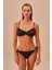 Line Lurex Önü Drapeli Parlak Bikini Üst 2