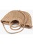 Large Yarım Ay Askılı Hasır Çanta Camel Eshe 5