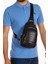 Newish Polo Deri Unisex Çapraz Askılı Çanta Göğüs Çanta Kulaklık Çıkışlı Omuz Çanta Günlük Tek Kol 1