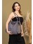 Grey 00s Shopper Bag Fermuarlı, Astarlı , Kumaş, Kol Ve Omuz Çantası / Okul & Günlük 1