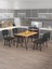 Hayat 70 x 110 Atlantik Mutfak Masası, Mutfak Masası Takımı, Yemek Masası, 2 Sandalye 1 Bench - Antrasit 1