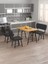 Hayat 70 x 110 Atlantik Mutfak Masası, Mutfak Masası Takımı, Yemek Masası, 2 Sandalye 1 Bench - Antrasit 2