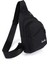 Unisex Impertex Kumaş Siyah Çapraz Omuz Göğüs Çantası 5
