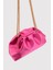 Fuşya Kadın Saten Kumaş Zincirli Omuz Çantası 5