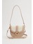 Kanvas Detaylı Tokalı Çanta Bej 5