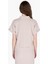 Regular Fit Shirt Neck Jakarlı Kadın Bej Kısa Kol Tişört 2