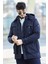 Erkek Kapüşonlu Içi Peluş Gabardin Mont P-00007002 3