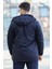 Erkek Kapüşonlu Içi Peluş Gabardin Mont P-00007002 4