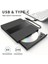 Harici USB 3.0 ve Type-C Dvd-Rom Dvd-Rw Optik Sürücü, USB ve Type C Kablolu, Pc, Tablet, DVD Player, Çizgili Metal Tasarım Ultra Slim CD Rom Okuyucu X350 4