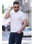 Polo Yaka Ön Düğmeli Desenli Likralı Erkek Tişört P-00010291 3