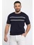 Çizgi Detaylı Bisiklet Yaka Erkek T-Shirt P-00009082 1