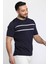 Çizgi Detaylı Bisiklet Yaka Erkek T-Shirt P-00009082 4