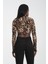 Leopar Desen Fermuarlı Bluz 4