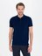 Lacivert Slim Fit Polo Yaka Basic Tişört 1