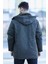 Erkek Kapüşonlu Içi Peluş Mont P-00006438 5