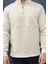 Yarım Fermuarlı Cepli Double Face Erkek Sweatshirt P-00013588 4