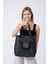 Kadın Siyah Shopper Omuz Çantası Eni 38 Cm Boy 35cm 0057 4