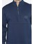Yarım Fermuarlı Cepli Double Face Erkek Sweatshirt P-00013588 4