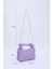 Lila Shk24 Soft Deri Düğüm Detaylı Zincir Askılı El Ve Omuz Çantası U:14 E:22 G:8 Cm 2
