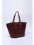 Bordo Shk159 Deri, Astarlı, Çıtçıtlı, Kilit Detaylı El, Kol Ve Omuz Çantası U:25 E:40 G:10 Cm 2