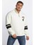 Erkek Yaka Fermuarlı Nakışlı Sweatshirt P-00006414 1